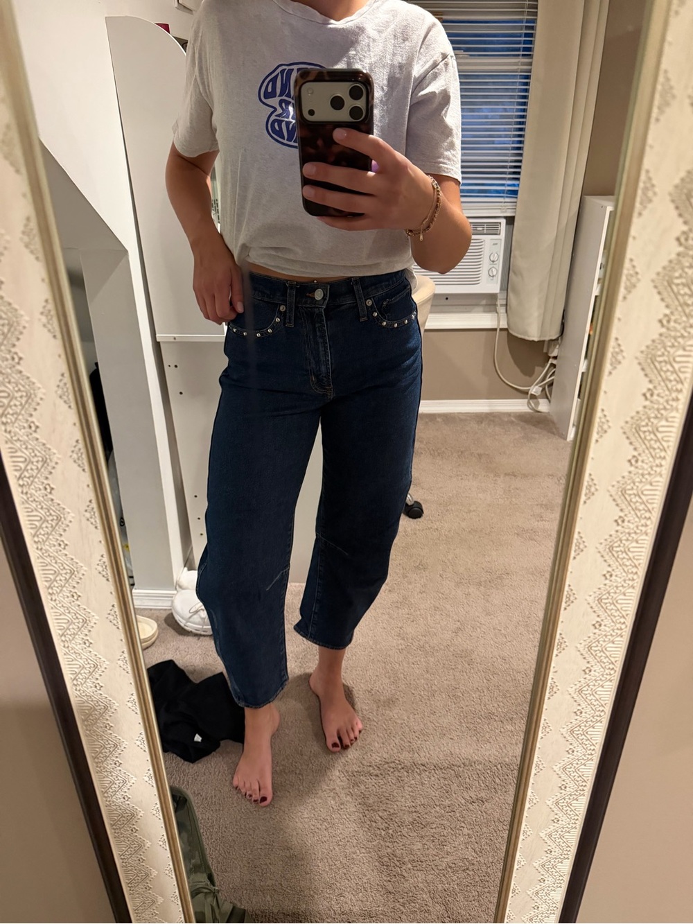 Gap Studded Barrel Jeans